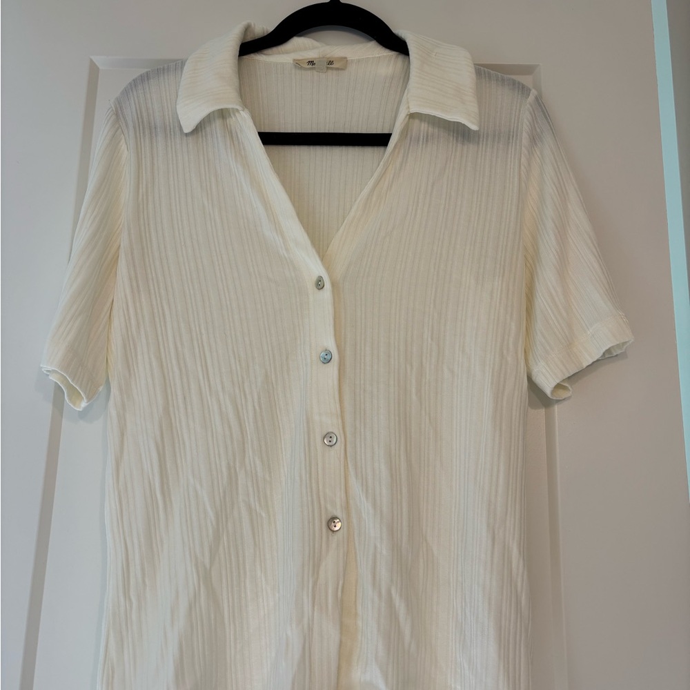 Madewell Cream Button-Up Top